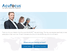 Tablet Screenshot of acufocus.com